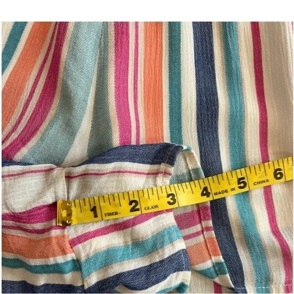 The Nines Multi Color Stripe Romper Size M Women NWOT - Picture 9 of 11